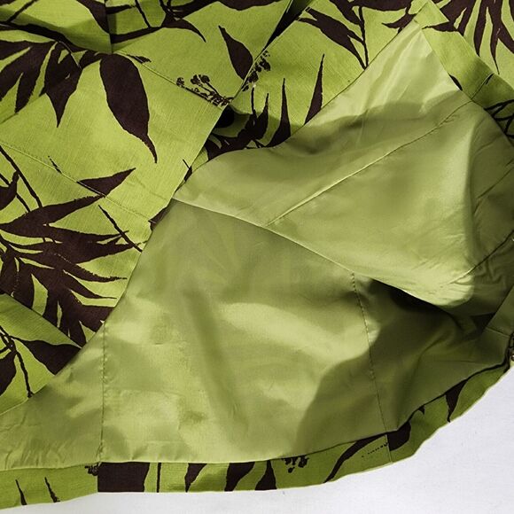 Savvy By Rafael Women Jacket Size 6 Floral Linen Silk Button Up 3/4 Sleeve Green - Picture 7 of 10